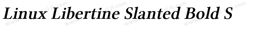 Linux Libertine Slanted Bold Slante字体转换